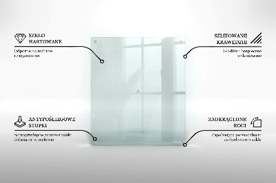 Planche à découper verre transparent rectangulaire