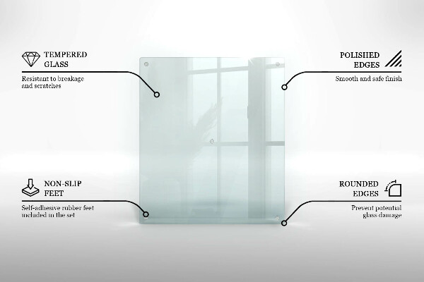 Planche à découper verre transparent rectangulaire