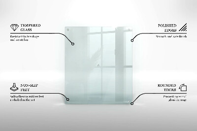 Planche à découper verre transparent rectangulaire