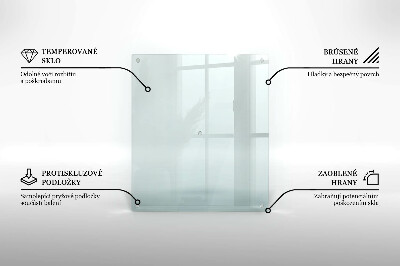 Planche à découper verre transparent rectangulaire