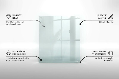 Planche à découper verre transparent rectangulaire