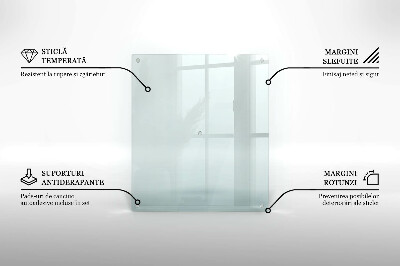 Planche à découper verre transparent rectangulaire