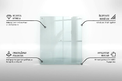 Planche à découper verre transparent rectangulaire