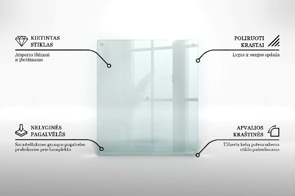 Planche à découper verre transparent rectangulaire
