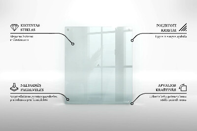 Planche à découper verre transparent rectangulaire