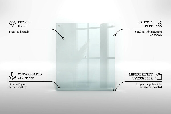 Planche à découper verre transparent rectangulaire