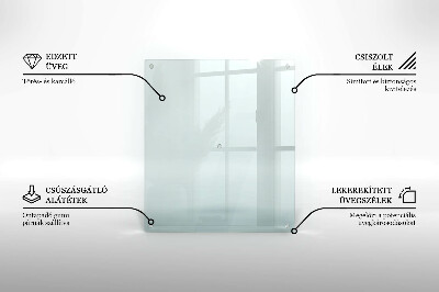Planche à découper verre transparent rectangulaire