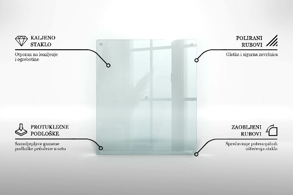 Planche à découper verre transparent rectangulaire