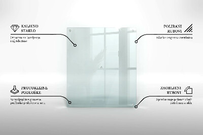 Planche à découper verre transparent rectangulaire