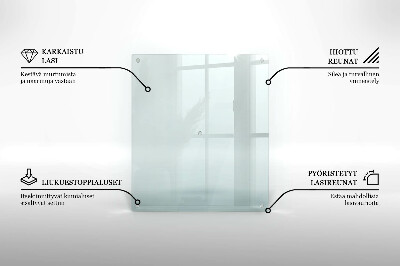 Planche à découper verre transparent rectangulaire