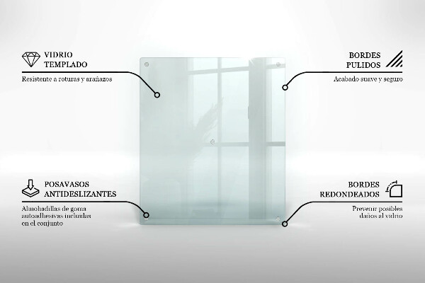 Planche à découper verre transparent rectangulaire