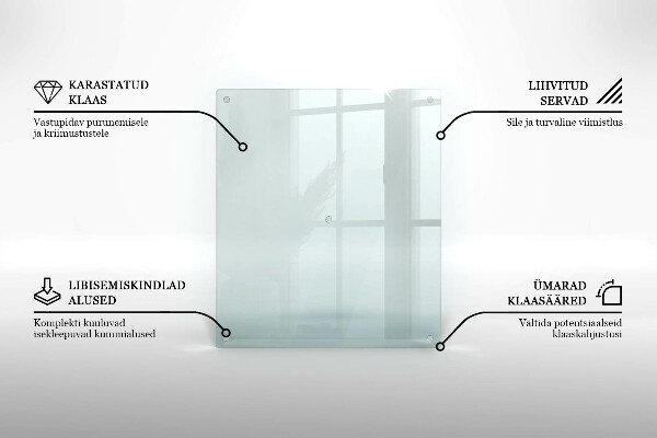 Planche à découper verre transparent rectangulaire