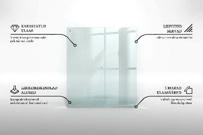 Planche à découper verre transparent rectangulaire