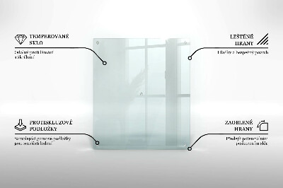 Planche à découper verre transparent rectangulaire