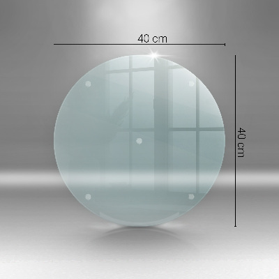 Planche à découper en verre rond transparent