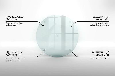 Planche à découper en verre rond transparent