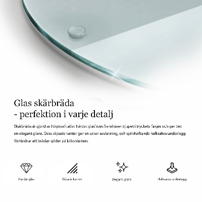 Planche à découper en verre rond transparent