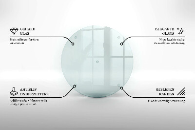 Planche à découper en verre rond transparent