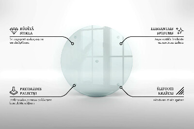 Planche à découper en verre rond transparent