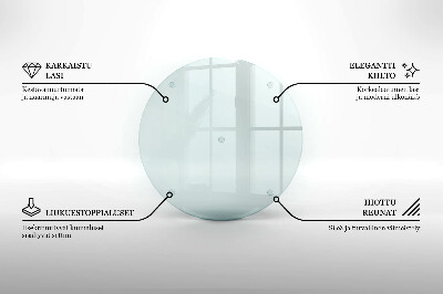 Planche à découper en verre rond transparent