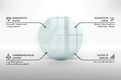 Planche à découper en verre rond transparent