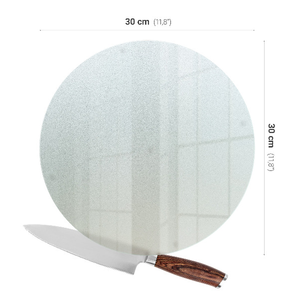 Planche à découper verre Ronde semi-transparente