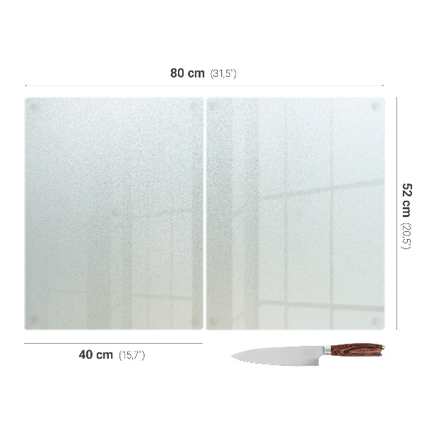 Planche à découper verre Double semi-transparente