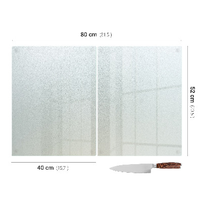 Planche à découper verre Double semi-transparente