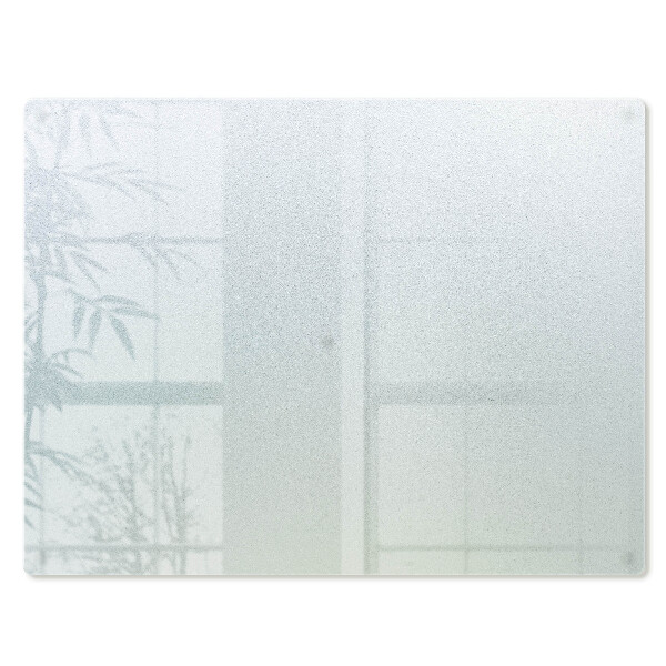 Planche à découper en verre de forme rectangulaire semi-transparente