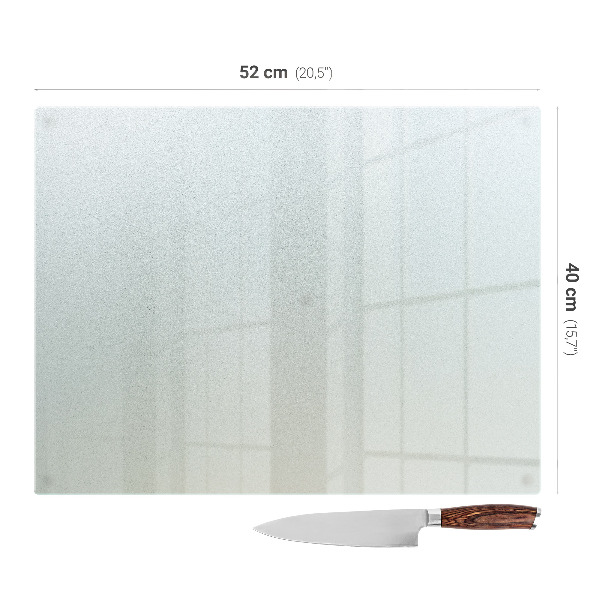 Planche à découper verre Rectangulaire semi-transparente