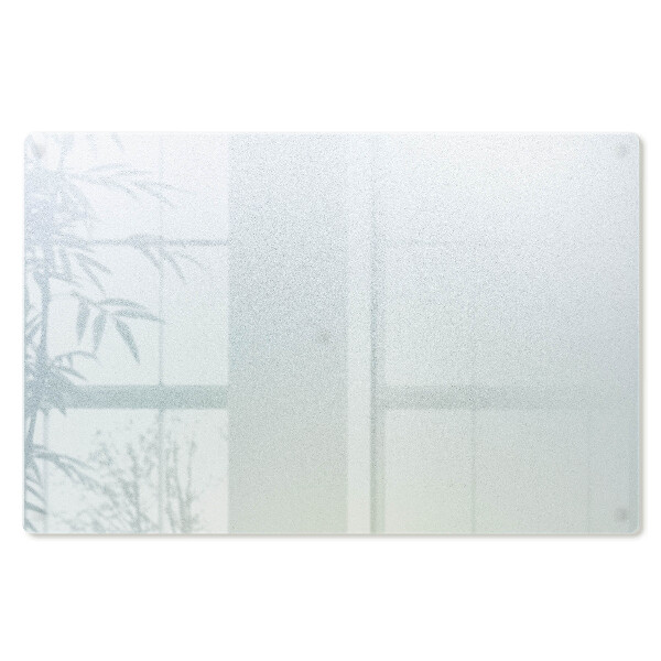 Planche à découper en verre de forme rectangulaire semi-transparente