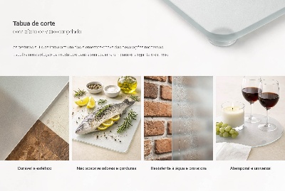 Planche à découper en verre de forme rectangulaire semi-transparente