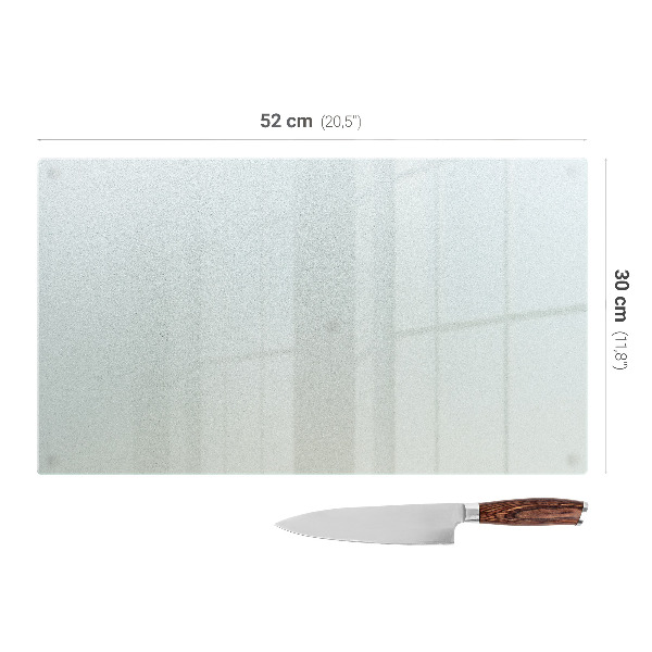Planche à découper verre Rectangulaire semi-transparente