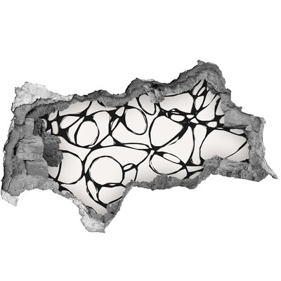 Autocollant à effet 3d trou Motifs abstraits sur le mur