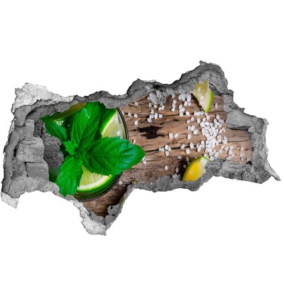 Autocollant à effet 3d trou Un cocktail rafraîchissant au citron vert