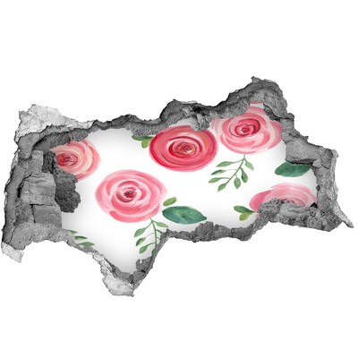 Autocollant à effet 3d trou Roses béton