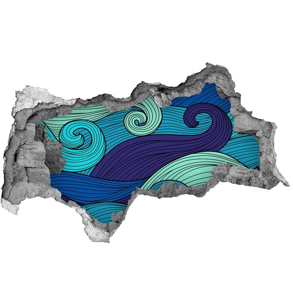 Sticker trou dans le mur Vagues dans l'océan