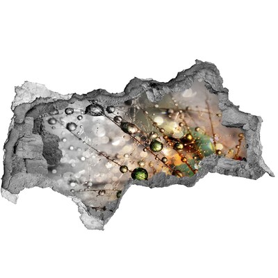 Sticker mural effet trou 3d Structure cristalline à la lumière