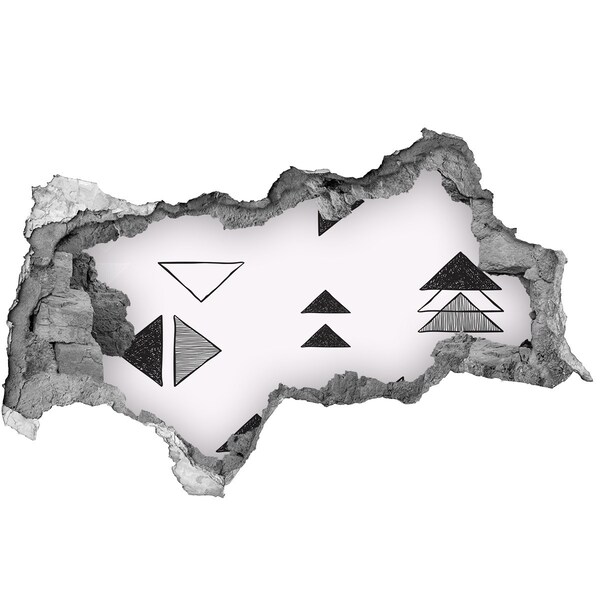 Autocollant à effet 3d trou Motifs géométriques sur le mur