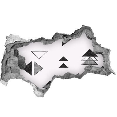 Autocollant à effet 3d trou Motifs géométriques sur le mur