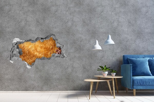 Sticker trou dans le mur Trou doré dans le mur