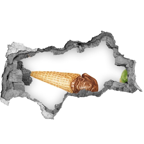 Sticker trou dans le mur Glace de trou dans le mur