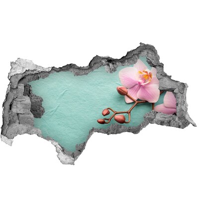 Autocollant mural trou Une orchidée dans un mur endommagé