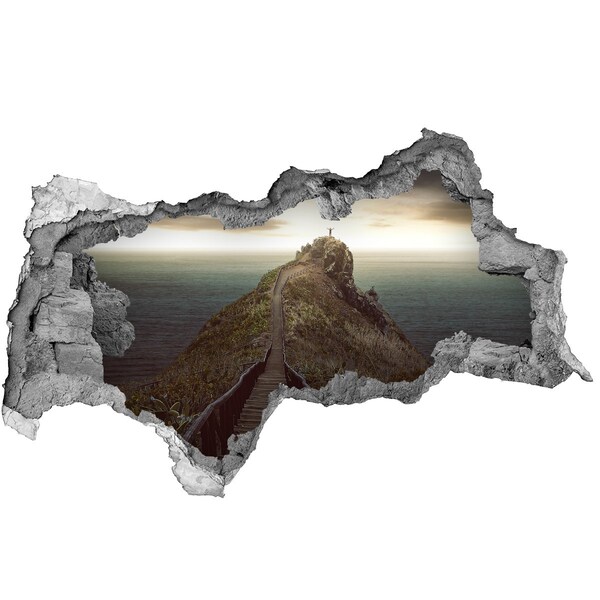 Sticker trou dans le mur Chemin vers le ciel