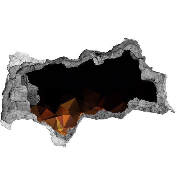 Sticker trou dans le mur L'intérieur du volcan