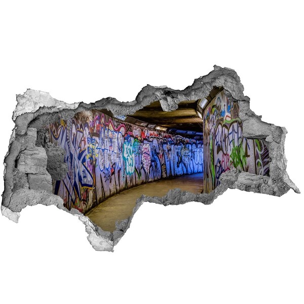 Autocollant à effet 3d trou Graffiti dans un tunnel de la ville