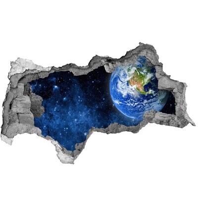 Sticker trou dans le mur Vue cosmique depuis un trou dans le mur