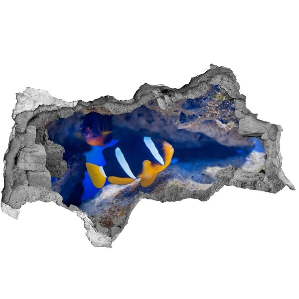 Sticker trou dans le mur Le monde sous-marin du récif corallien