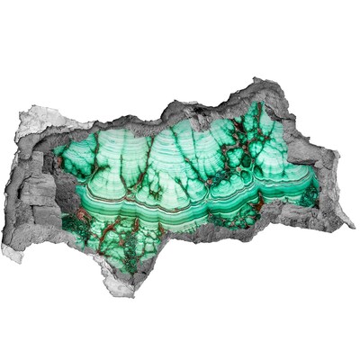 Sticker mural effet trou 3d Grotte de Malachite