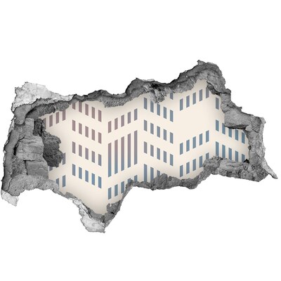 Autocollant mural trou Le charme urbain derrière le mur